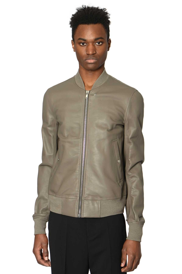 RICK OWENS Classic Flight Leather Bomber Jacket Dust（リック