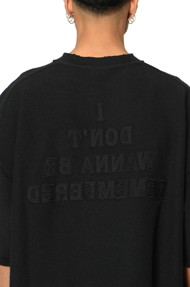 VETEMENTS Unkown Oversized Molton T-shirt Black - Wrong Weather