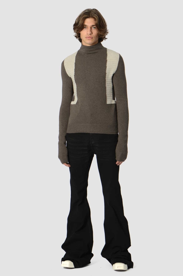 RICK OWENS Mastodon Cropped Knit Sweater - Wrong Weather