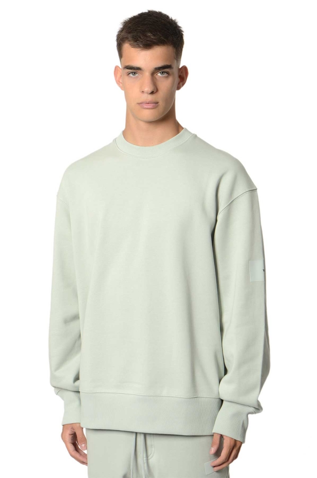 Y-3 FT Organic Cotton Terry Sweatshirt Sage Green - Wrong Weather
