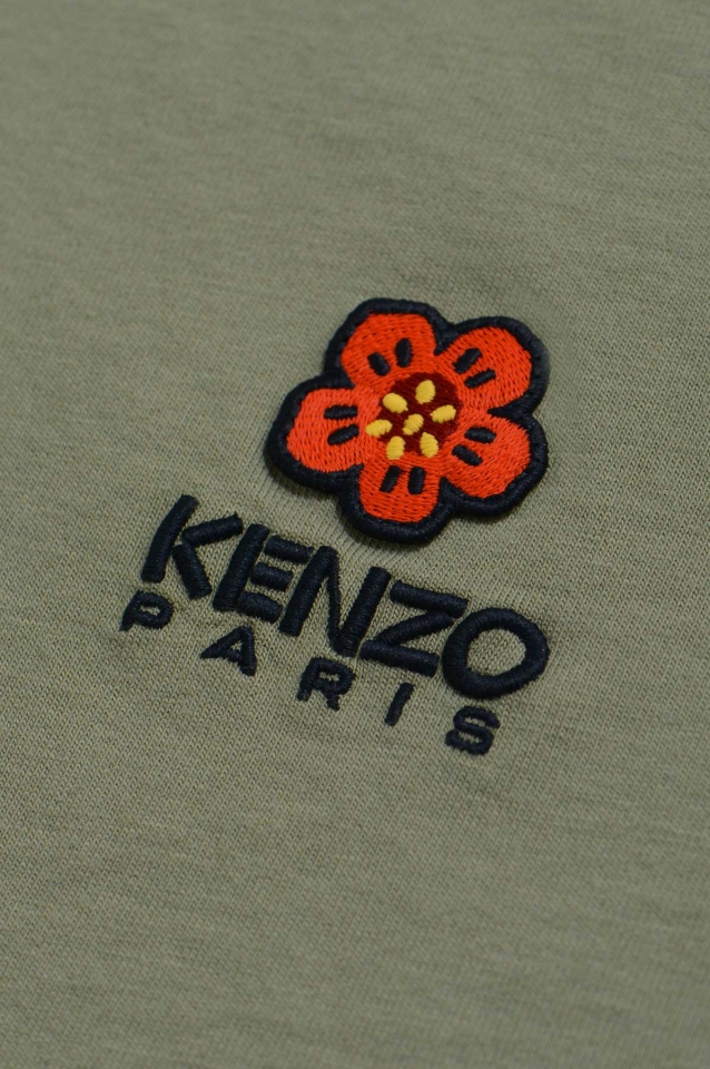 Kenzo Poppy Logo T-Shirt Sage Green . Men . M