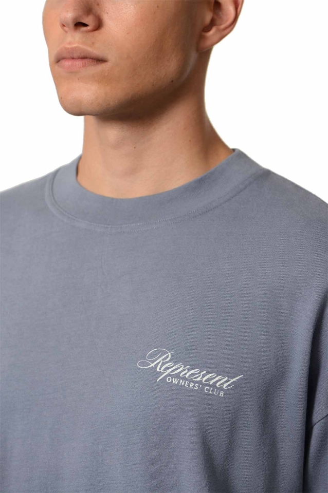 REPRESENT オーナーズクラブ スクリプトTシャツ ダスティブルー