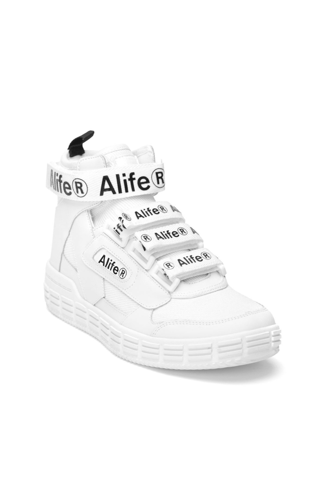 White Wrong ALIFE Weather Hi-Top Sneakers -