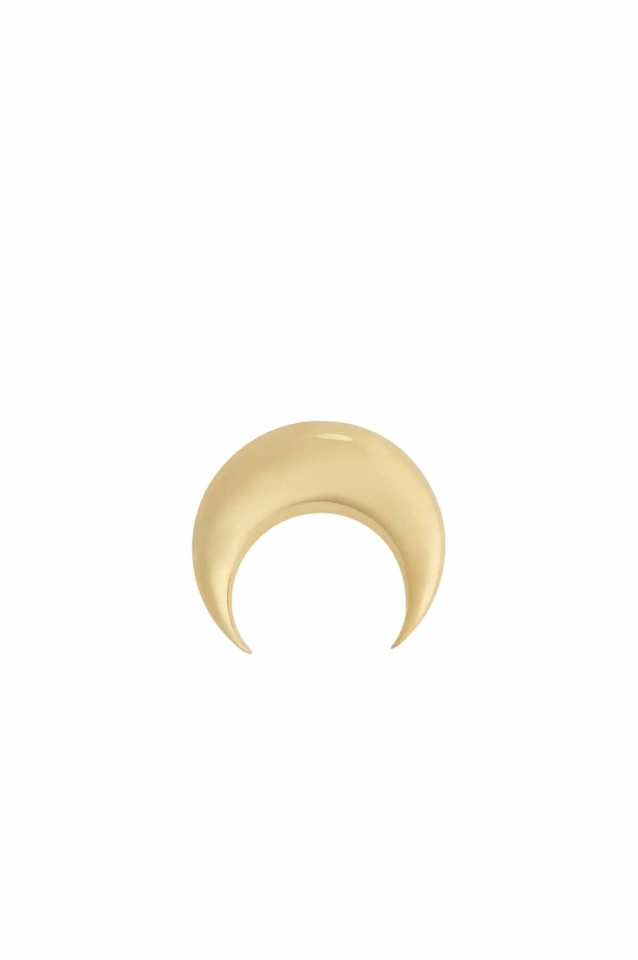 MARINE SERRE Regenerated Single Tin Gold Moon Stud - Wrong