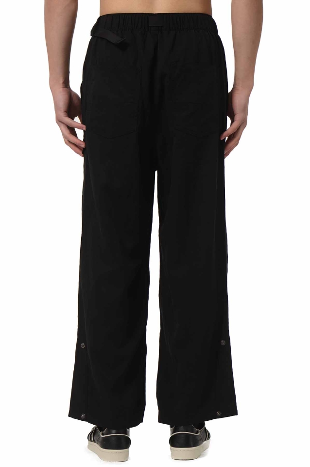Y-3 Washed Twill Trousers Black - Wrong Weather