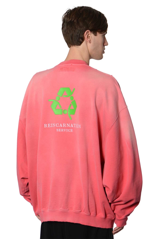 VETEMENTS Not Doing Shit Today Sweatshirt Pink - Wrong Weather