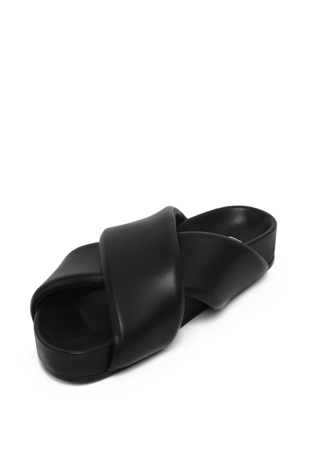 JIL SANDER Padded Leather Slides - Wrong Weather