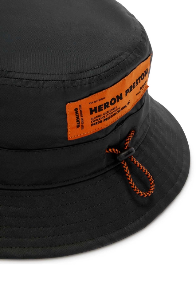 HERON PRESTON HPNY Nylon Bucket Hat Black - Wrong Weather