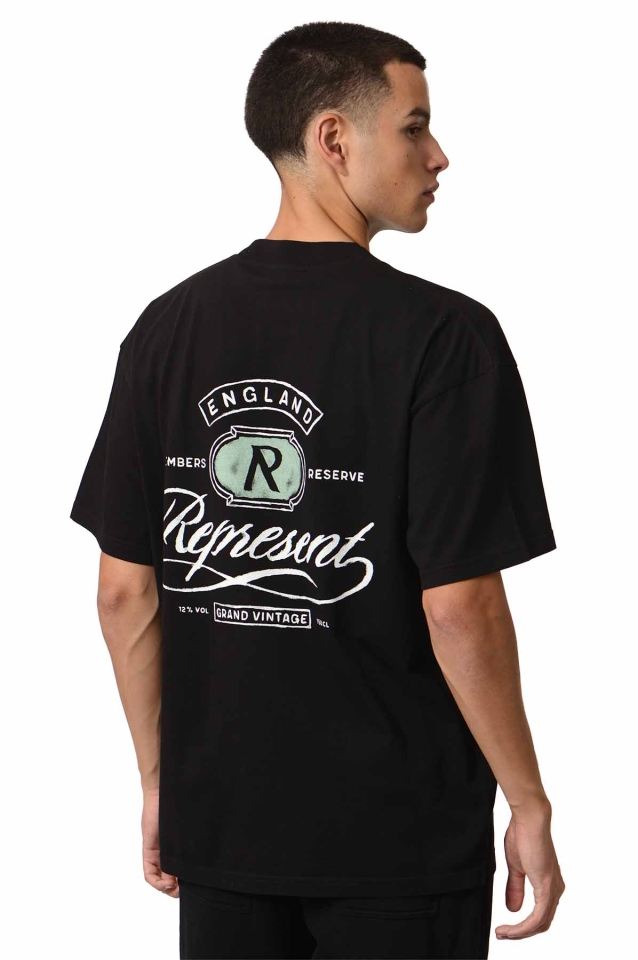 【REPRESENT】★Rep Grand Vintge T-Shirt★ REPRESENT Grand Vintage Hand Drawn T-Shirt Black - Wrong Weather
