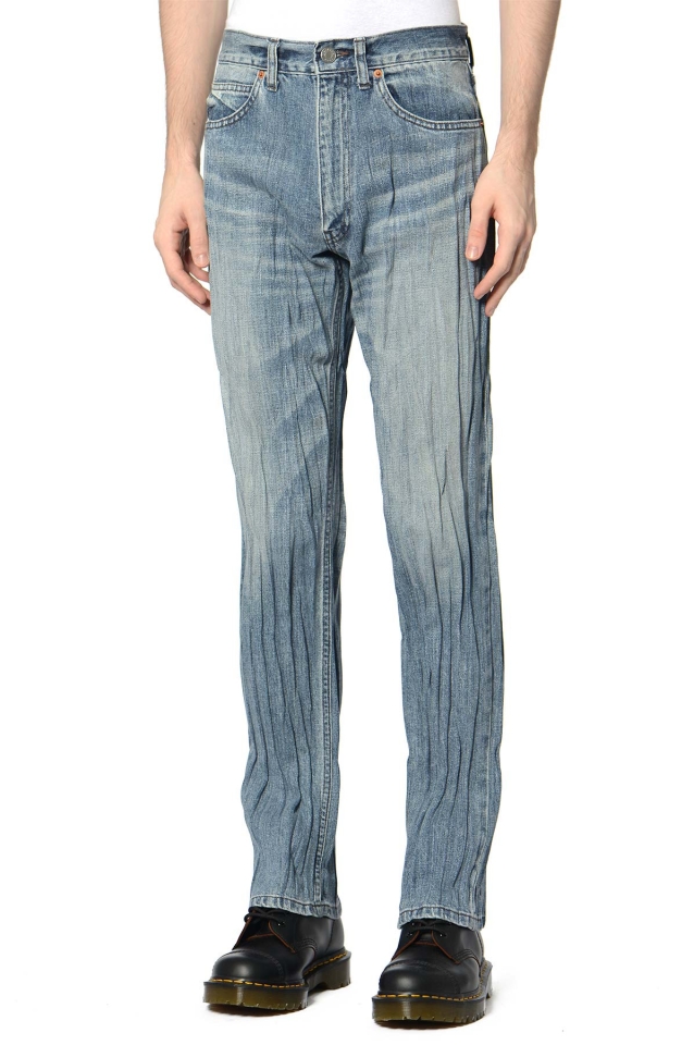 MARTINE ROSE Crinkled Jeans - Wrong Weather