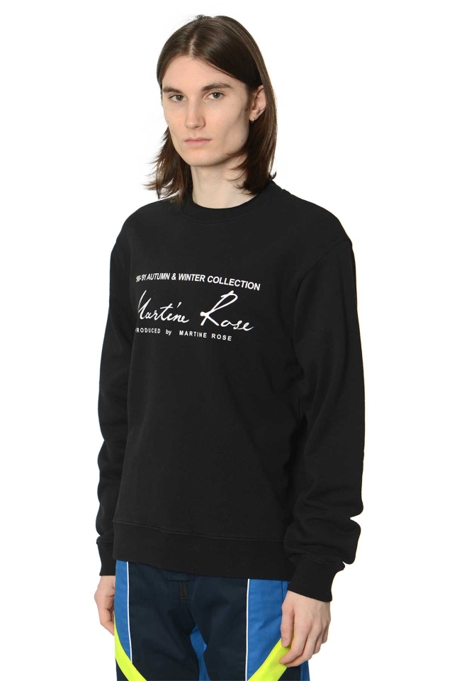 MARTINE ROSE Logo Classic Sweatshirt Black（マーティンローズ ロゴ ...