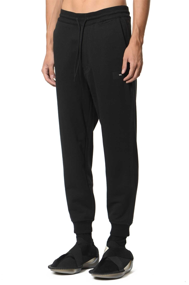 Y-3 Organic Cotton Terry Cuffed Joggers Black - Wrong Weather
