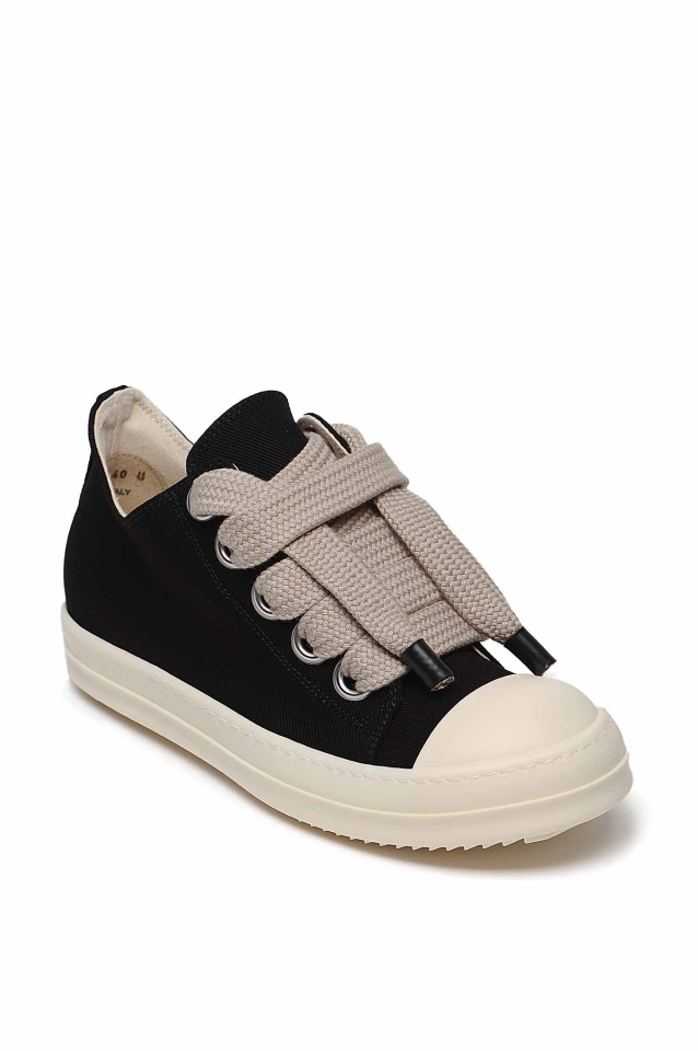 RICK OWENS Concordians Jumbolace Low Sneakers Black/Milk