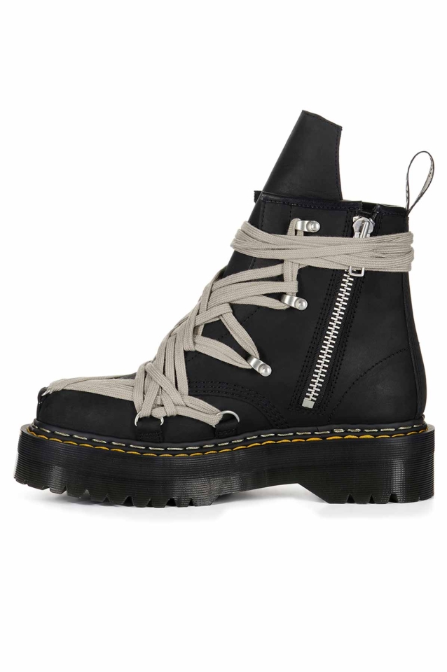 DR. MARTENS X RICK OWENS 1460 Quad Sole Megalace® Boots - Wrong