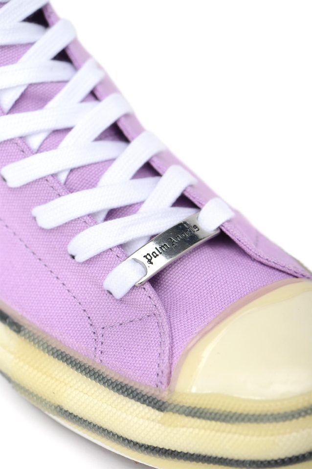 PALM ANGELS Palm Purple Vulcanized Hi Top Sneakers - Wrong
