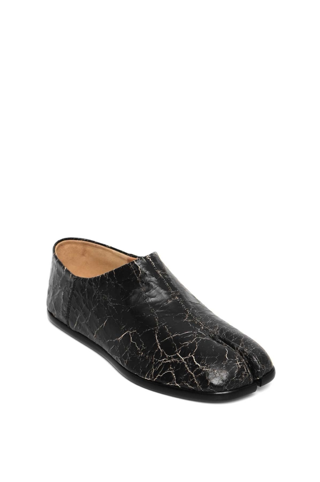 MAISON MARGIELA Crinkled Leather Mocassin Tabi Shoe - Wrong