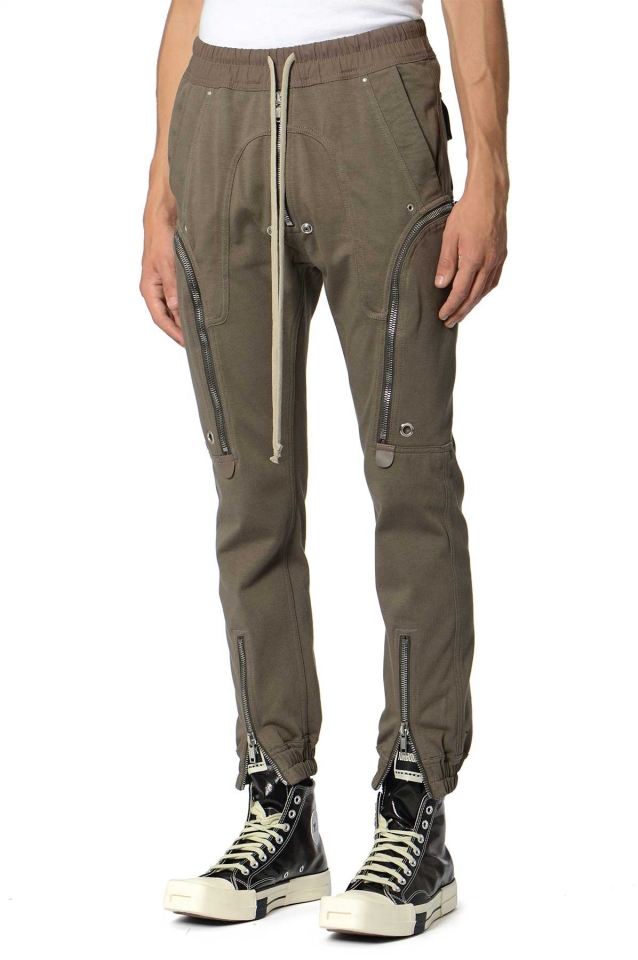 RICK OWENS Bauhaus Knit Cargo Trousers Dust - Wrong Weather