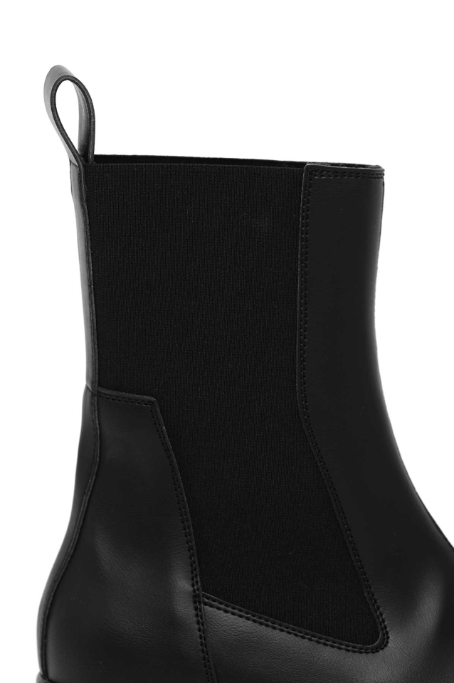 DRKSHDW Beatle Abstract Leather Boots Black - Wrong Weather