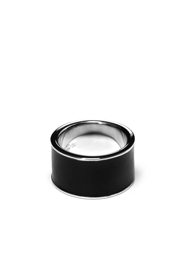 MAISON MARGIELA Silver & Leather Ring - Wrong Weather