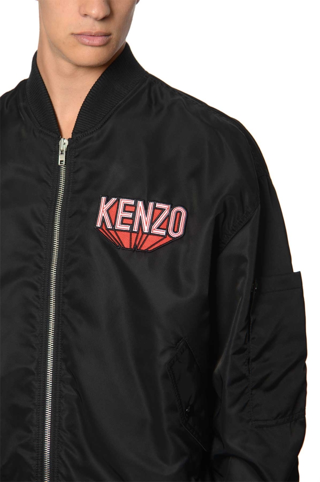 KENZO Reversible Windbreaker With Hood, Black – OZNICO