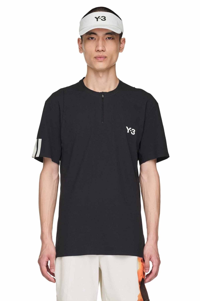 Y-3 テニス フリーリフト ジップ Tシャツ プロ ブラック - Wrong