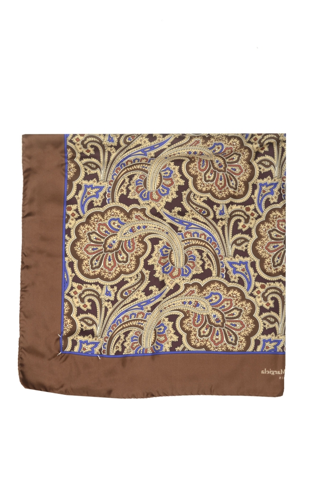 MAISON MARGIELA Paisley Silk Scarf Brown - Wrong Weather