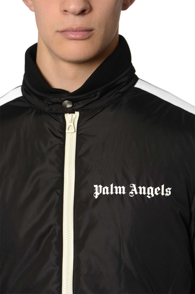 Palm Angels Logo Printed Padded Gilet Black/White