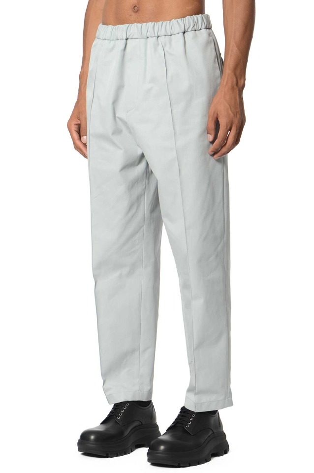 JIL SANDER Relaxed Cropped Trousers Sky Grey - Wrong Weather