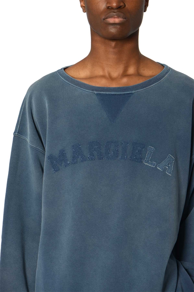 MAISON MARGIELA デストロイクルーネックスウェットシャツ-