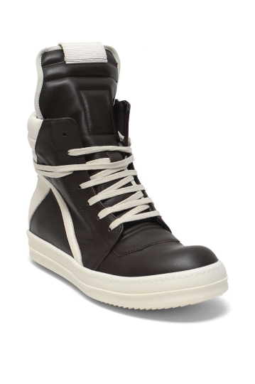 RICK OWENS Ramones Low Leather Sneakers Black - Wrong Weather