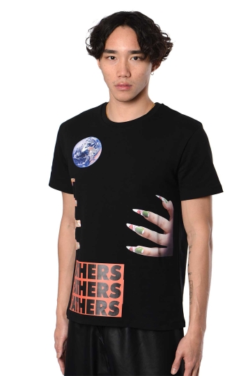 RAF SIMONS Question Everything Lilac T-shirt - Wrong Weather